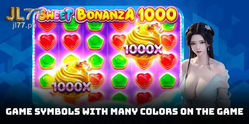 Game Symbols with many colors on the game