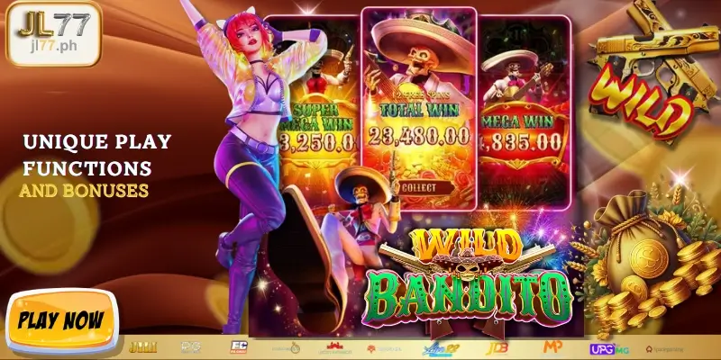 Unique play functions and bonuses